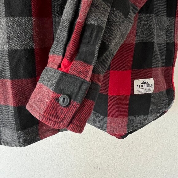 Penfield Flannel Button Down Red Checkered Small - Picture 9 of 9